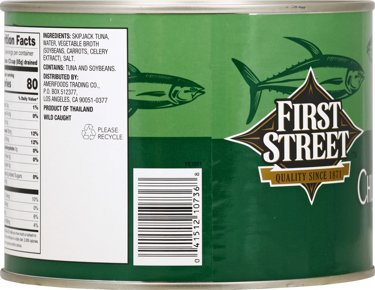 slide 2 of 6, First Street Chunk Light Tuna, 66.5 oz