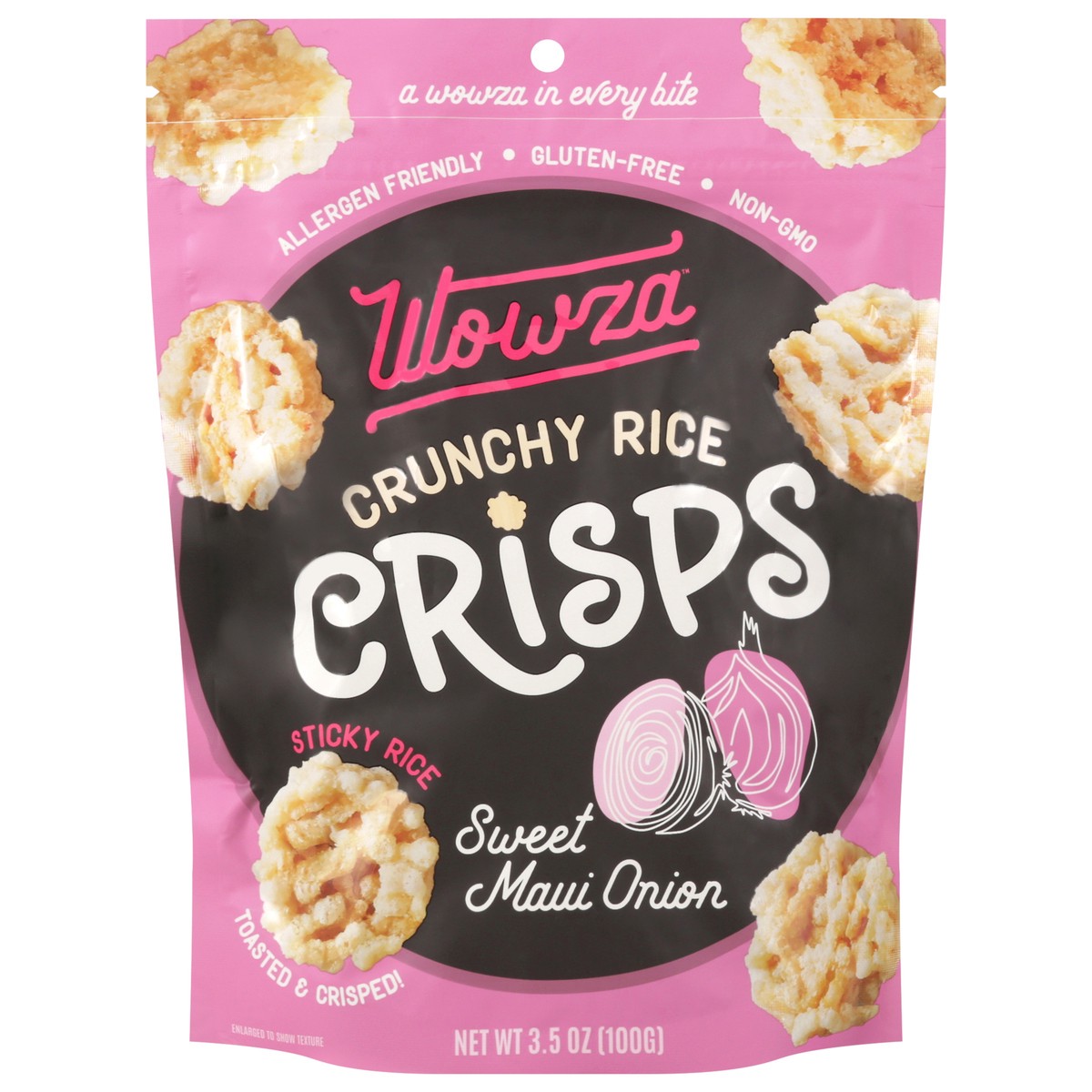 slide 1 of 14, Wowza Crunchy Rice Sweet Maui Onion Crisps 3.5 oz, 3.5 oz