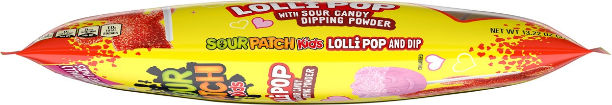 slide 4 of 9, SOUR PATCH KIDS Lollipop with Sour Candy Dipping Powder Valentines Day Candy, 25 Lollipops, 13.23 oz