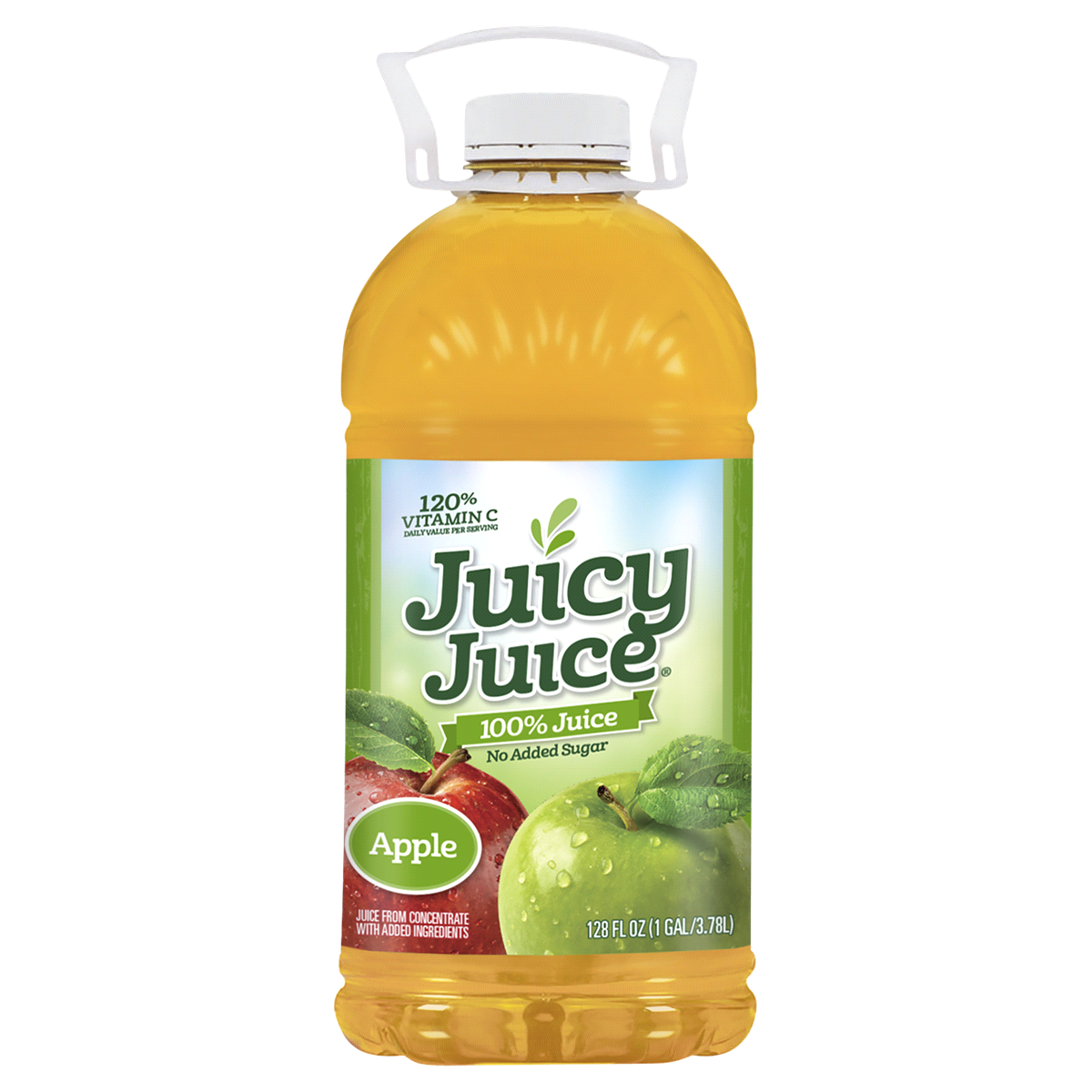 slide 1 of 5, Juicy Juice 100% Juice, Apple, 128 FL OZ Bottle, 128 oz