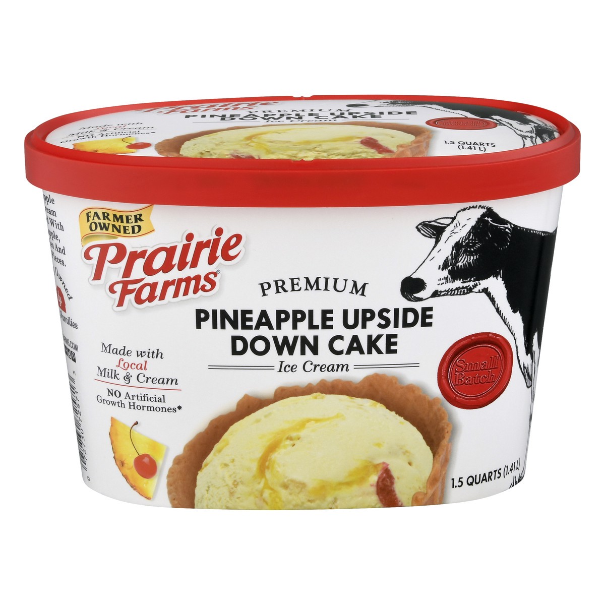 slide 1 of 9, Prairie Farms Premium Pineapple Upside Down Cake Ice Cream 1.5 qt, 1.5 qt