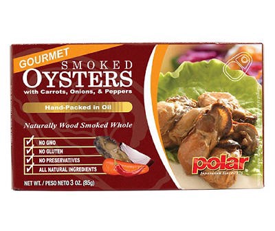 slide 1 of 1, Polar Gourmet Smoked Oysters with Vegetables, 3 oz