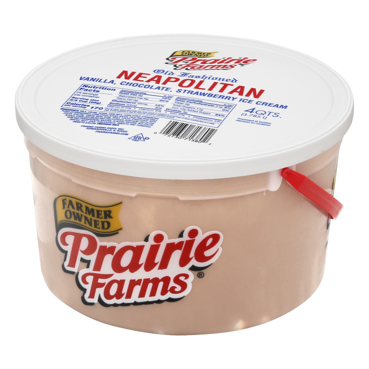 slide 10 of 13, Prairie Farms Old Fashioned Neapolitan Ice Cream 4 qt, 4 qt