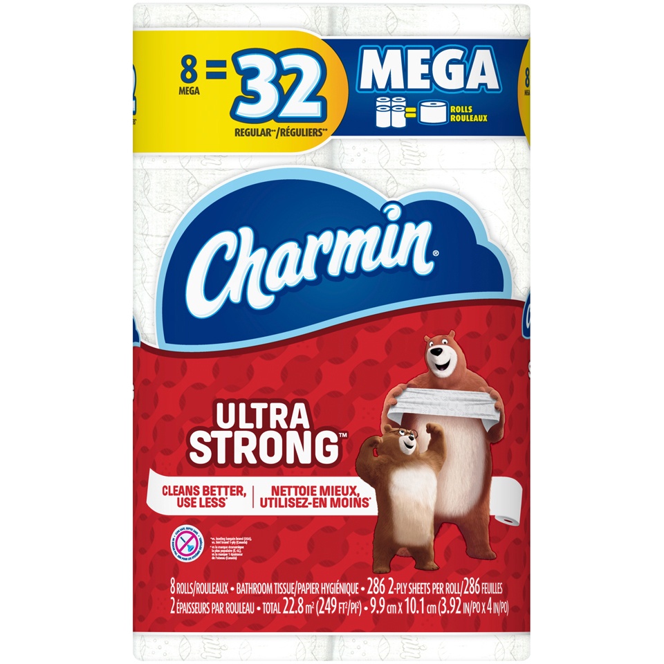 slide 2 of 4, Charmin Ultra Strong Toilet Papper, 8 ct