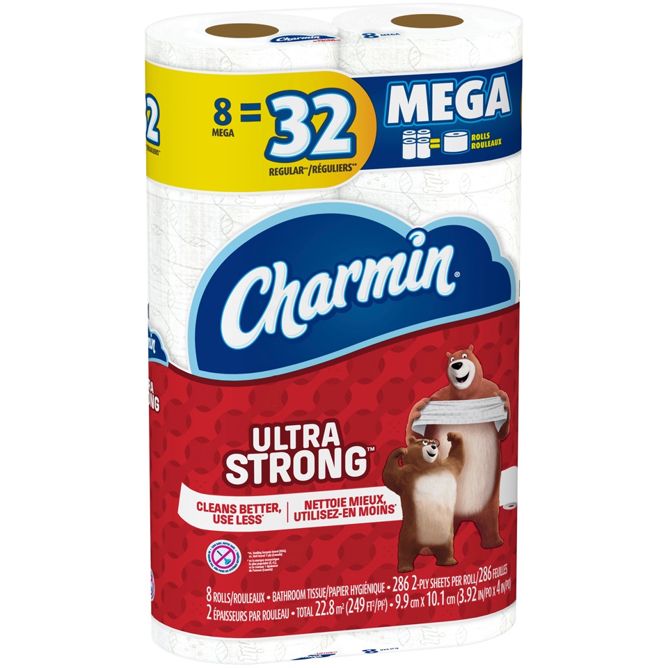 slide 3 of 4, Charmin Ultra Strong Toilet Papper, 8 ct