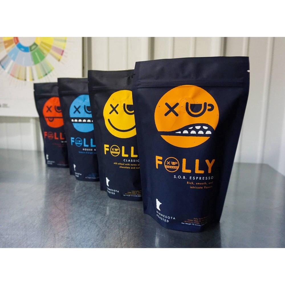 slide 4 of 6, Folly Whole Bean S.O.B Espresso Coffee 12 oz, 12 oz
