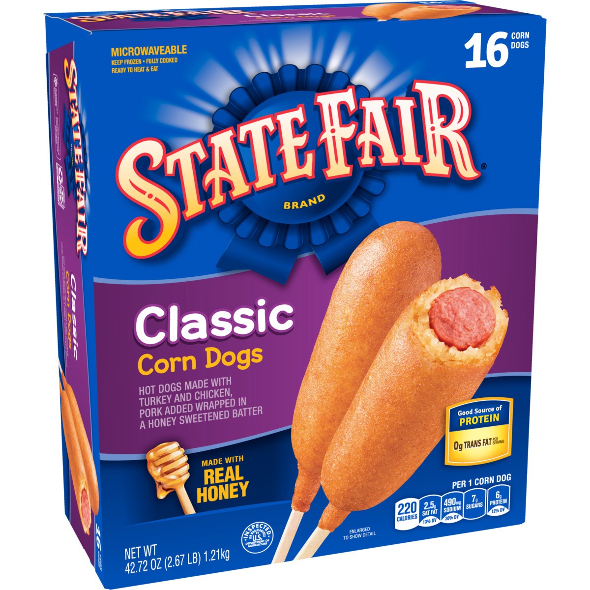 slide 2 of 9, State Fair Classic Corn Dogs, Frozen, 16 Count, 42.7 oz
