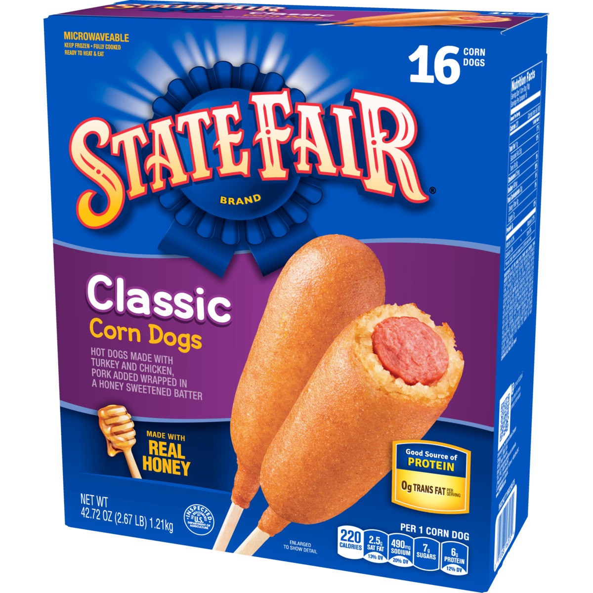 slide 3 of 9, State Fair Classic Corn Dogs, Frozen, 16 Count, 42.7 oz