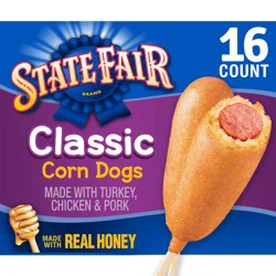 State Fair Fully Cooked Classic Corn Dogs, Frozen, 16 Count