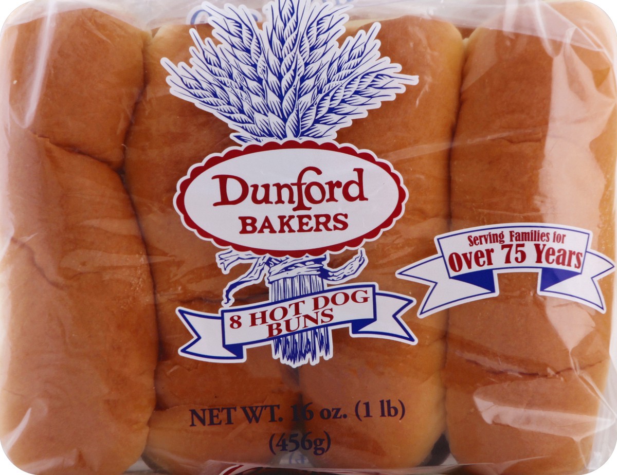 slide 2 of 6, Dunford Bakers Hotdog Buns 8 ea, 8 ct