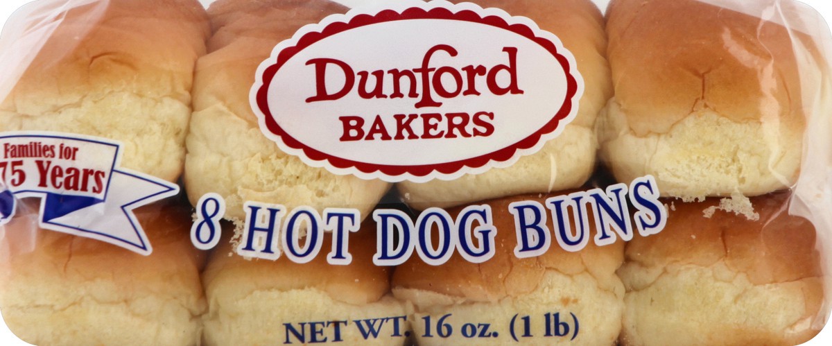 slide 1 of 6, Dunford Bakers Hotdog Buns 8 ea, 8 ct