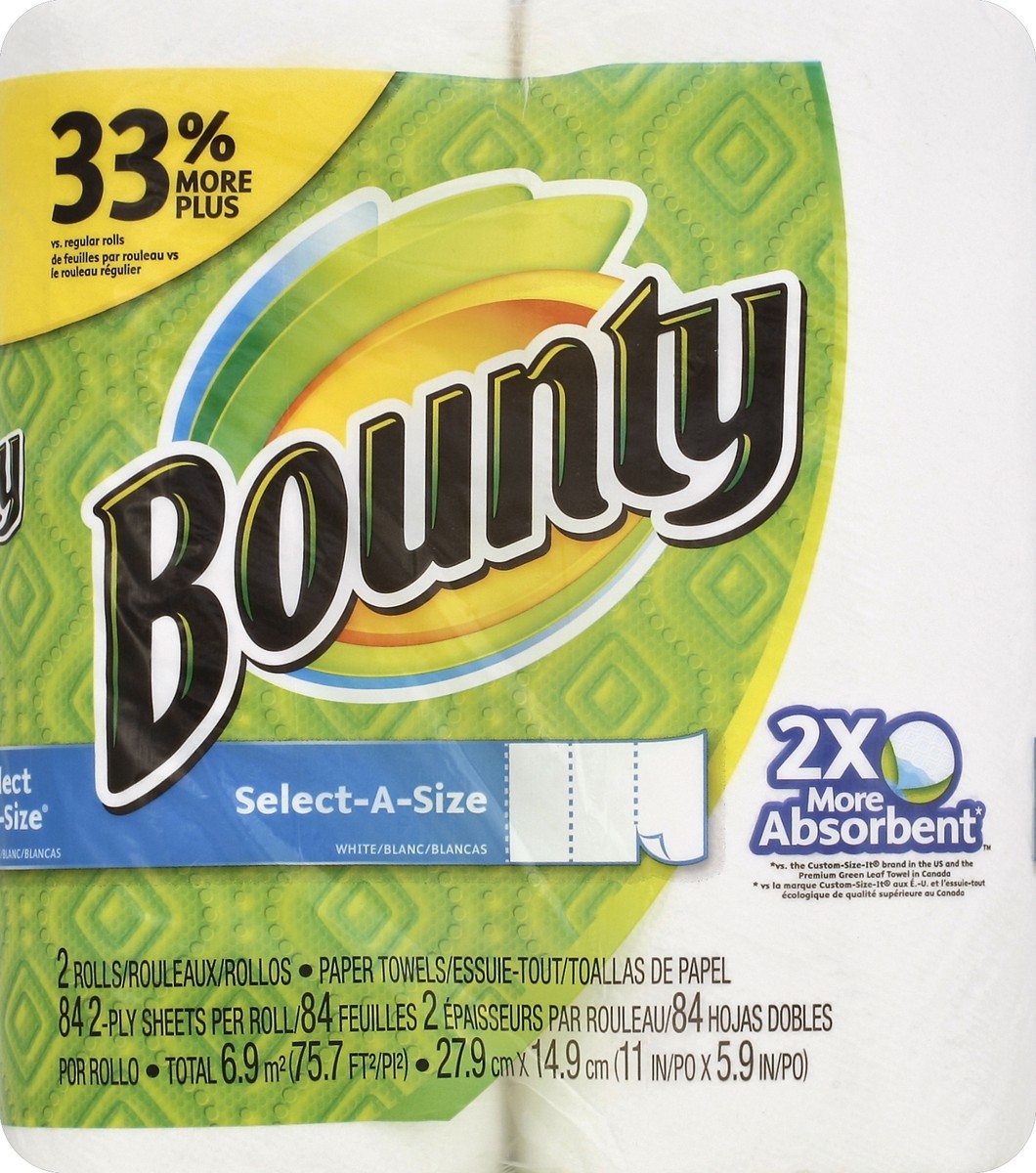 slide 1 of 9, Bounty Paper Towels 2 ea, 2 ct