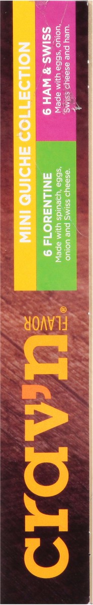 slide 5 of 16, Crav'n Flavor Ham and Swiss/Florentine Mini Quiche Collection 12 Each, 