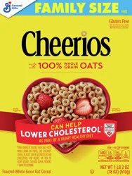 Cheerios Family Size Toasted Whole Grain Oat Cereal 18 oz