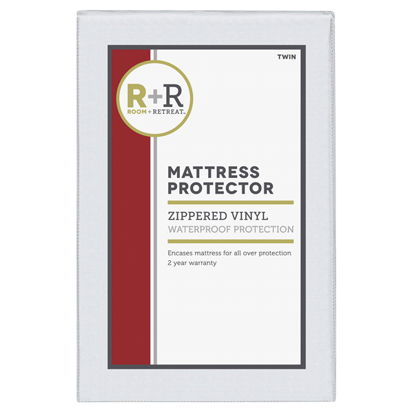 slide 1 of 1, Room + Retreat Zippered Waterproof Mattress Protector, Full, 1 ct