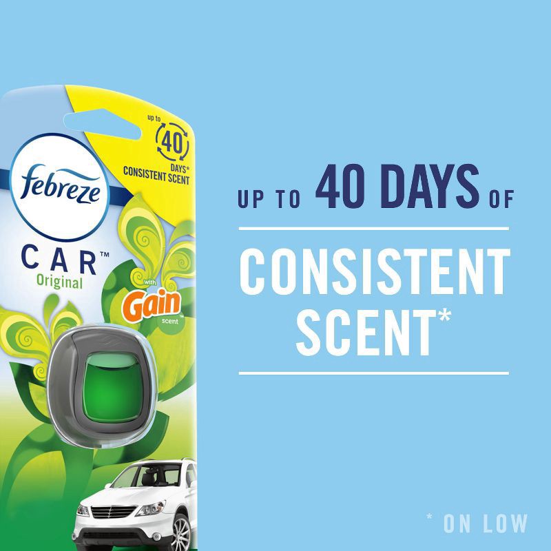 slide 3 of 9, Febreze Auto Vent Clips Noir Air Freshener 2 - 0.07 fl oz Each, 2 ct