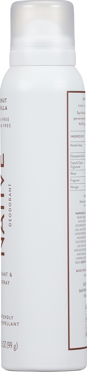 slide 14 of 14, Native Deodorant & Body Spray, Coconut & Vanilla, Aluminum Free, for Women and Men, 2.65 oz, 3.50 oz