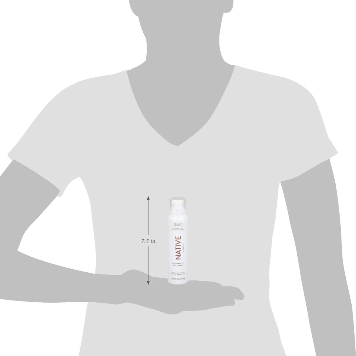 slide 7 of 14, Native Deodorant & Body Spray, Coconut & Vanilla, Aluminum Free, for Women and Men, 2.65 oz, 3.50 oz