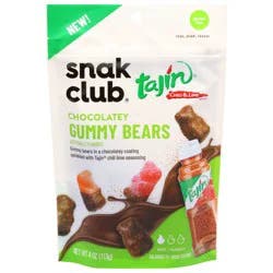 Tajin Chocolatey Gummy Bears 4oz Bag - 6 CT