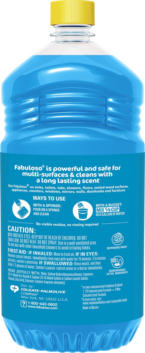 slide 2 of 9, Fabuloso Multi-Purpose Cleaner, 2X Concentrated Formula, Tropical Spring Scent, 56 Oz., 56 fl oz