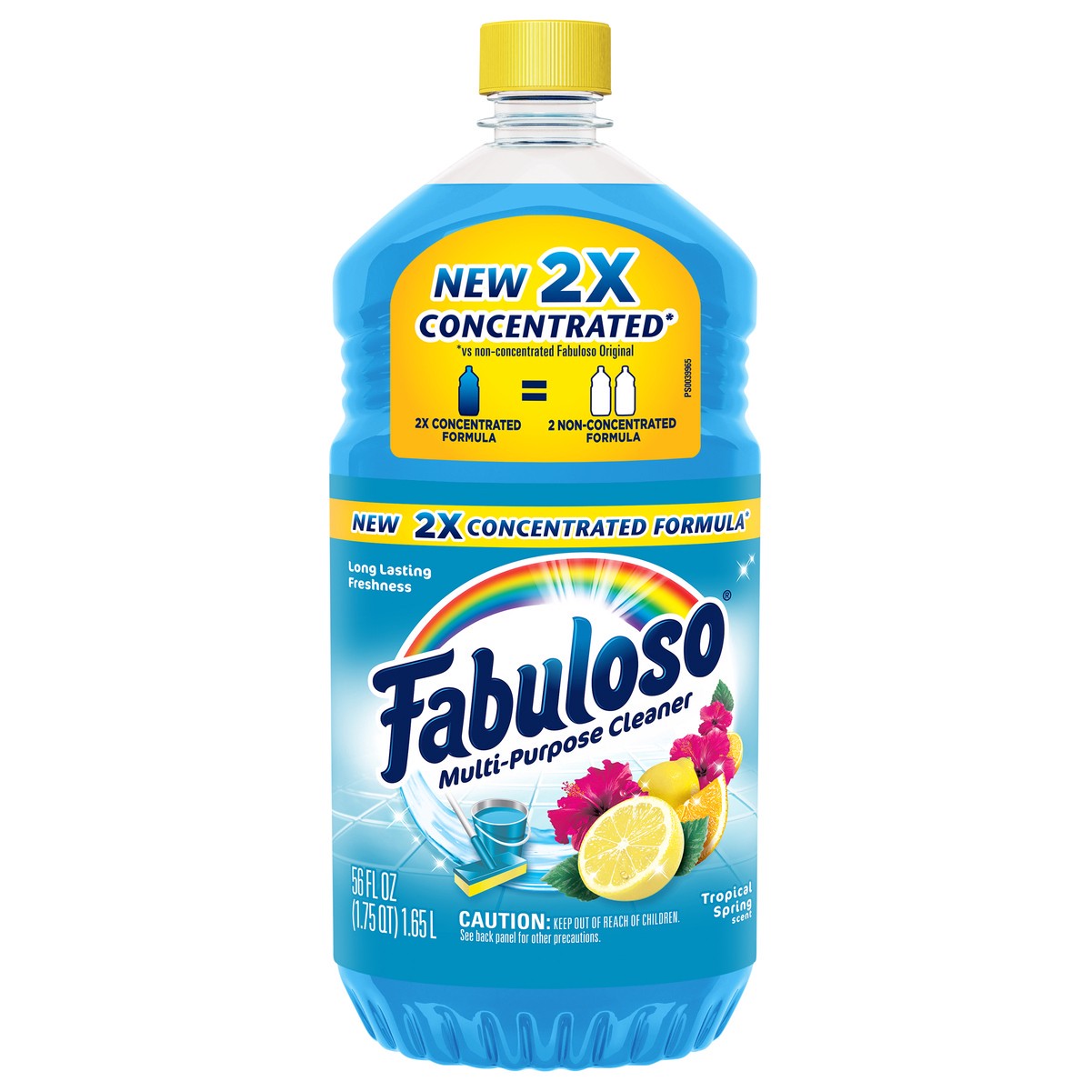 slide 6 of 9, Fabuloso Multi-Purpose Cleaner, 2X Concentrated Formula, Tropical Spring Scent, 56 Oz., 56 fl oz