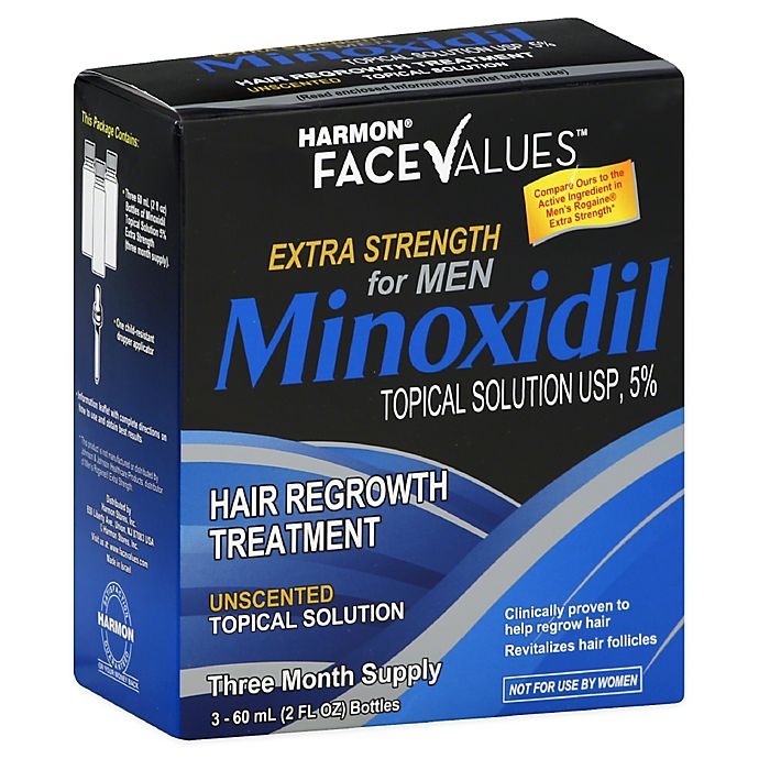 slide 1 of 1, Harmon Face Values Minoxidil Topical Solution Hair Regrowth Treatment for Men, 3 ct