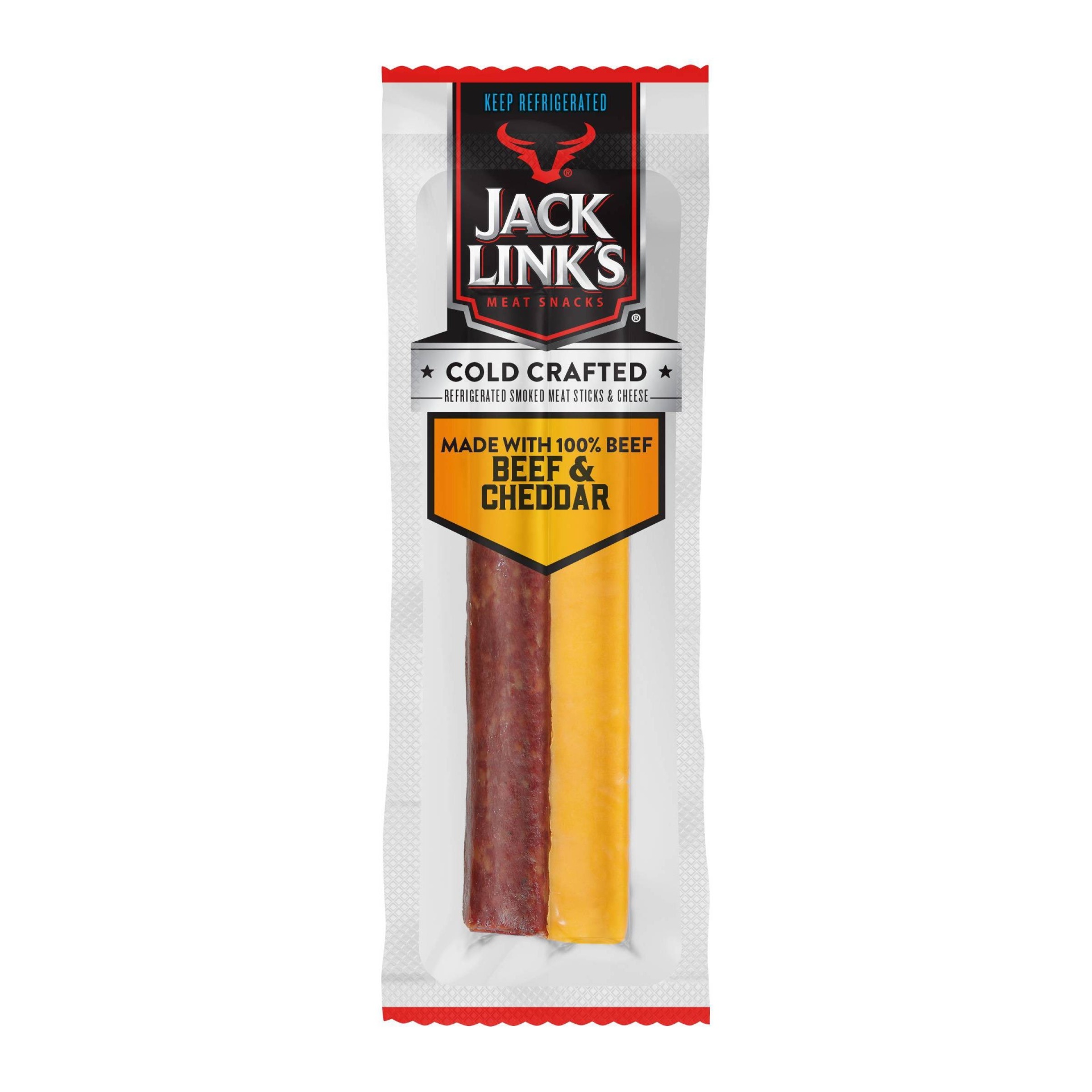 slide 1 of 1, Jack Link's Jack Links Cold Crafted Beef & Cheddar Combo Stick, 1.5 oz
