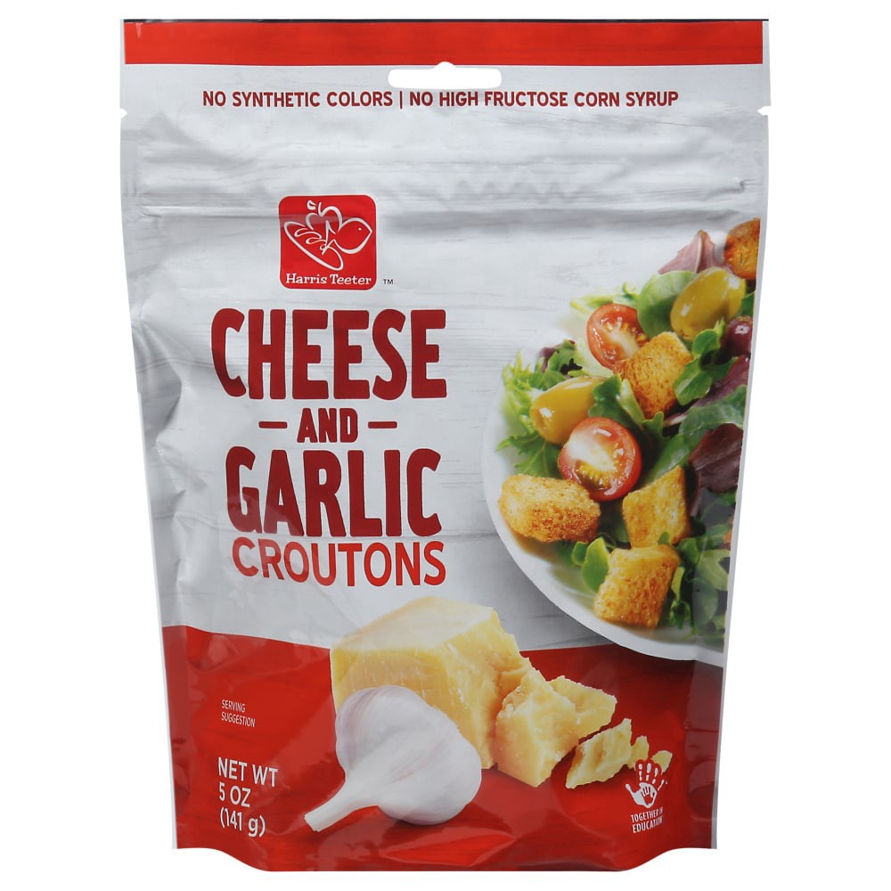slide 1 of 2, Harris Teeter Cheese and Garlic Croûtons, 5 oz