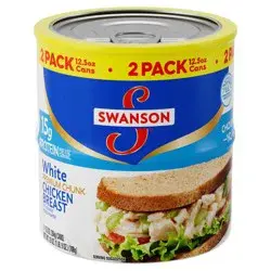 Swanson White Premium Chunk Canned Chicken Breast in Water, 12.5 OZ Can (Pack of 2)