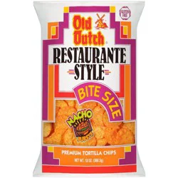 Old Dutch Restaurante Bite Size Nacho Tortilla Chips- 13 oz
