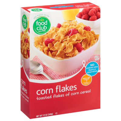 slide 1 of 1, Food Club Corn Flakes Cereal, 12 oz