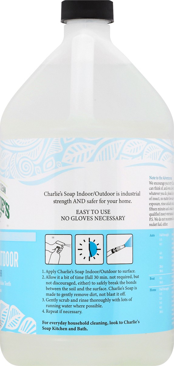 slide 8 of 11, Charlie's Soap Indoor & Outdoor Surface Cleaner 1 gl, 128 fl oz