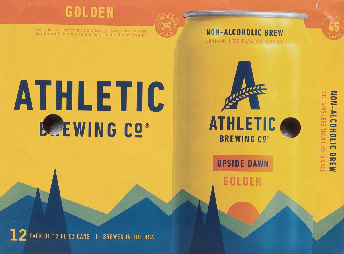 slide 8 of 9, Athletic Brewing Beer, Upside Dawn, Golden, 12 Pack, 12 ct; 12 oz