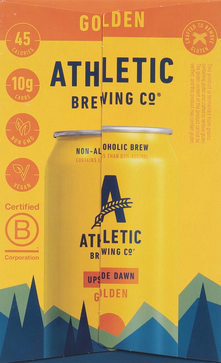 slide 3 of 9, Athletic Brewing Beer, Upside Dawn, Golden, 12 Pack, 12 ct; 12 oz