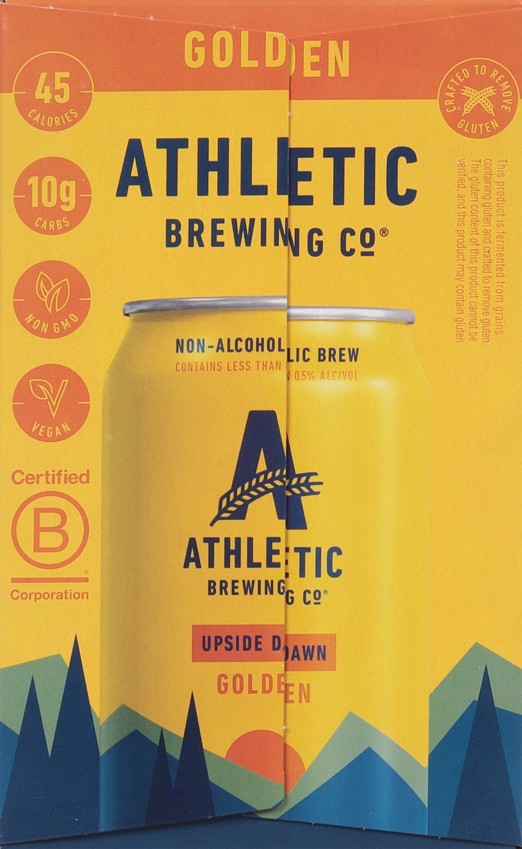 slide 6 of 9, Athletic Brewing Beer, Upside Dawn, Golden, 12 Pack, 12 ct; 12 oz