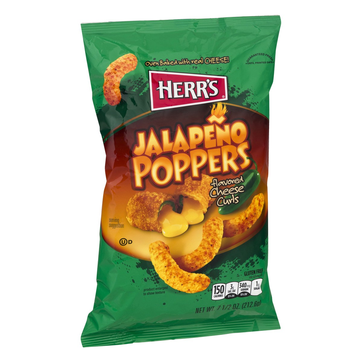 slide 6 of 10, Herr's Herrs Jalapeno Poppers Cheese Curls, 7.5 oz