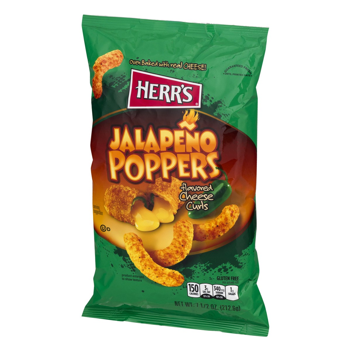 slide 10 of 10, Herr's Herrs Jalapeno Poppers Cheese Curls, 7.5 oz