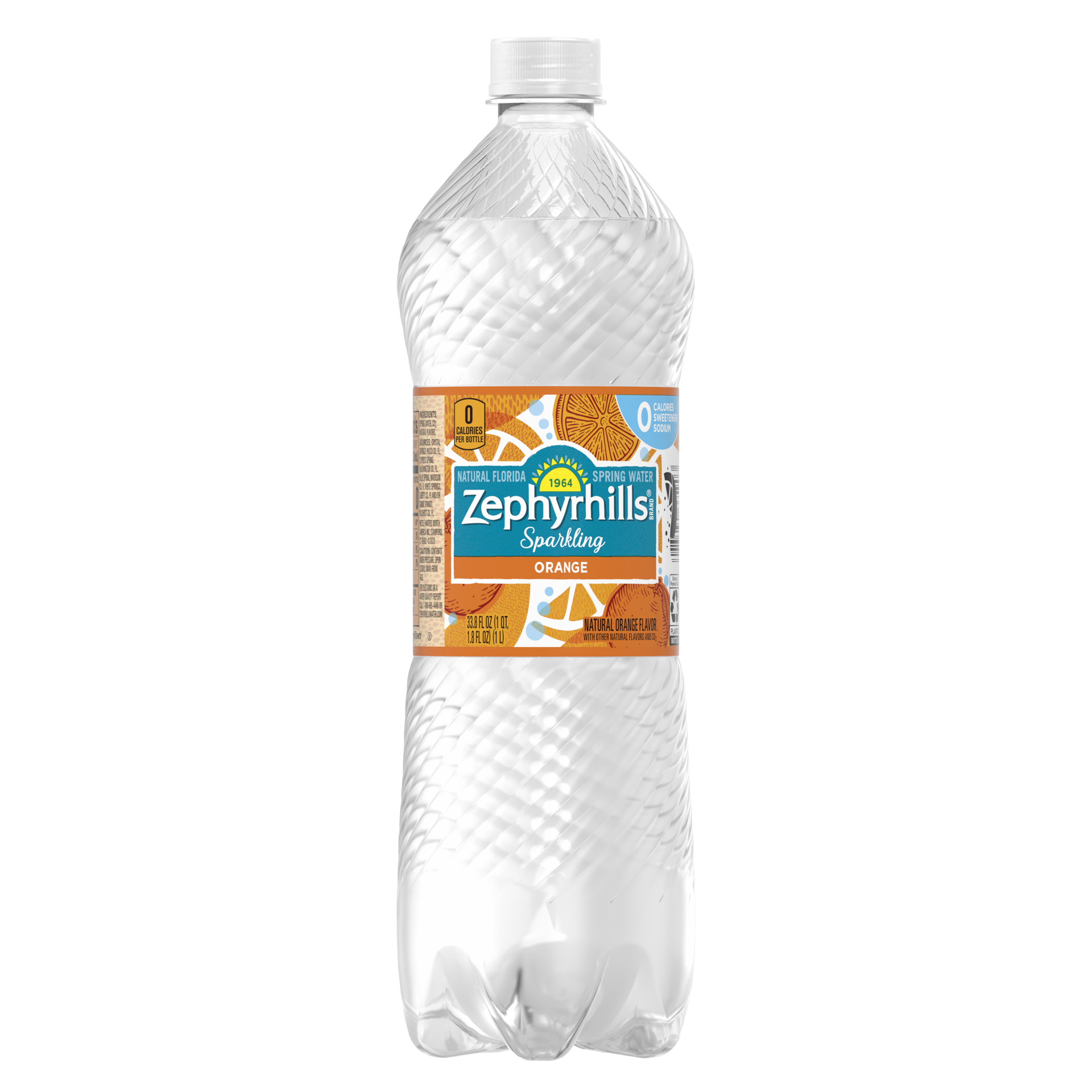 slide 2 of 4, Zephyrhills Sparkling Water, Orange, 33.8 oz. Bottle, 33.8 oz