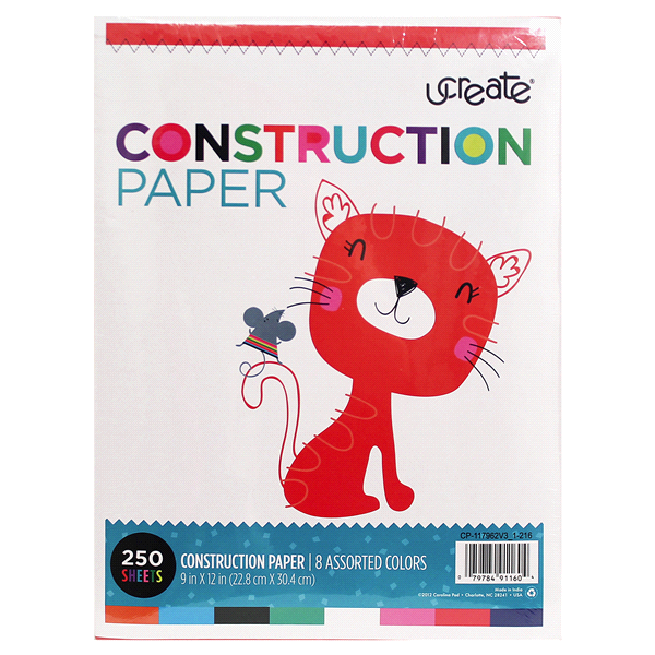 slide 1 of 2, Carolina Pad U Create Construction Paper, 250 ct