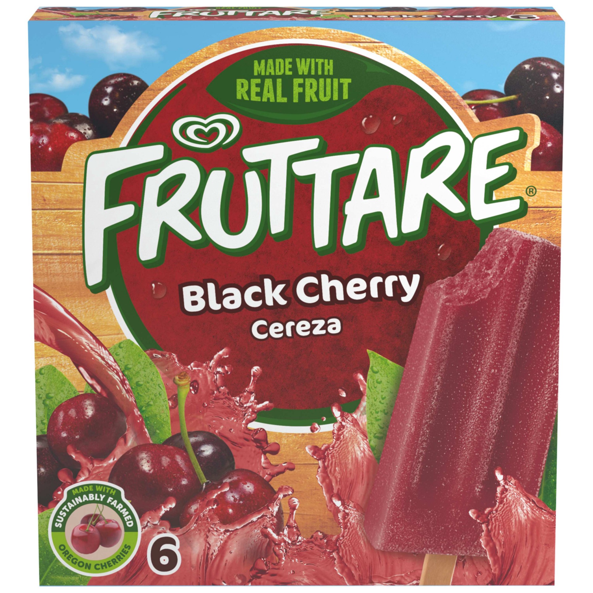 slide 1 of 3, Fruttare Frozen Fruit Bar Black Cherry, 6 ct, 6 ct