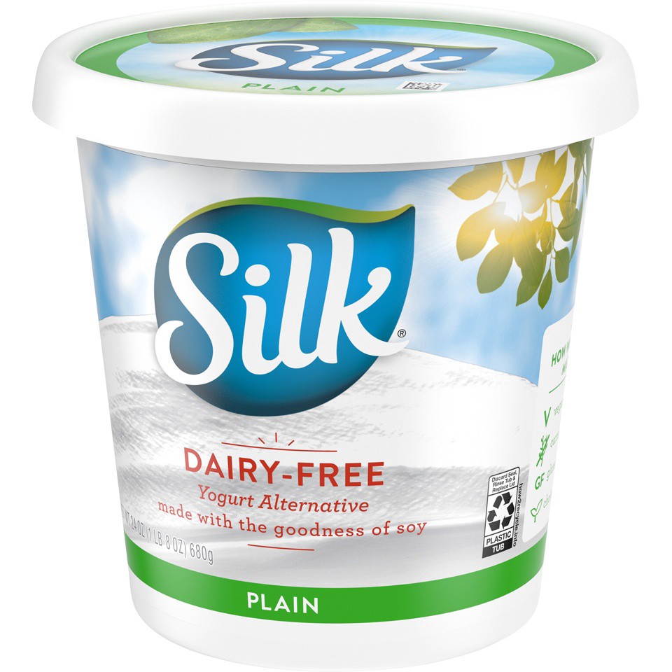 slide 9 of 9, Silk Simply Plain Yogurt, 24 oz