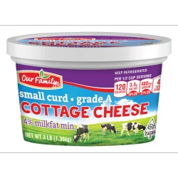 Our Family Cottage Cheese 4Pct Small Curd
