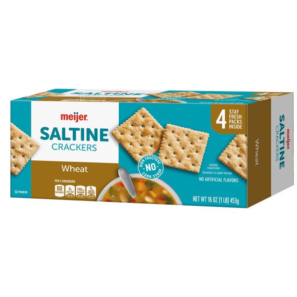 slide 8 of 29, Meijer Select Wheat Saltine Crackers, 16 oz