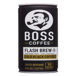 BOSS Coffee Coffee Beverage, Cold Black, Flash Brew - 8 oz