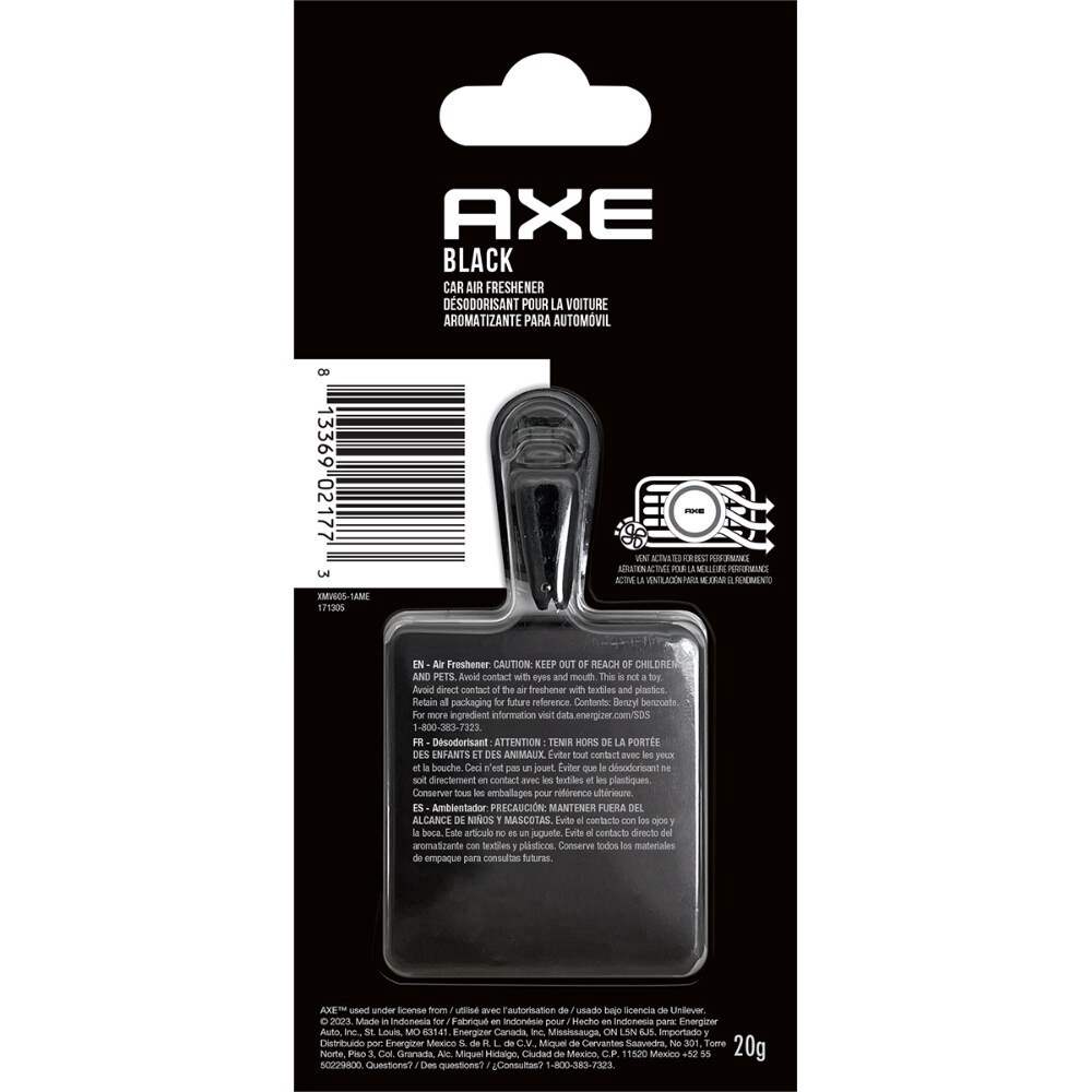 slide 2 of 2, Axe Black Mini Vent Clip Car Air Freshener, 1 ct