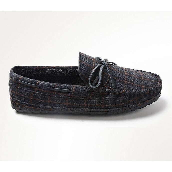 slide 2 of 3, Minnetonka Size 11 Casey Men's Slippers - Charcoal, 1 ct