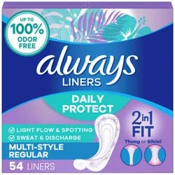 Always Rdnt Mlti Fit 54 Lnr Unscnt