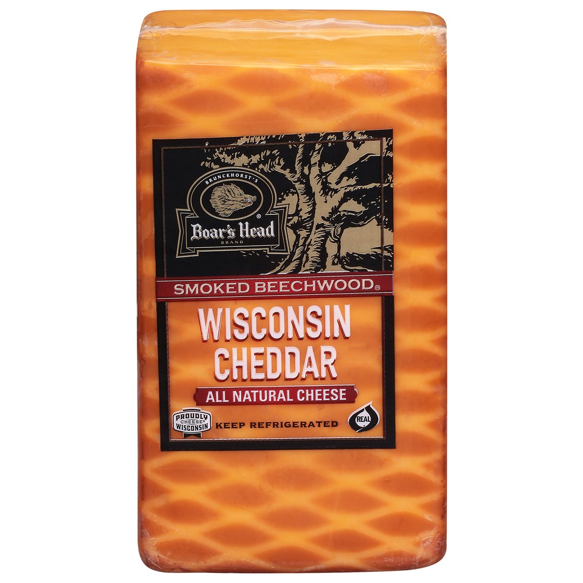 slide 1 of 14, Boar's Head Smoked Beechwood Wisconsin Cheddar Cheese 1 ea, per lb