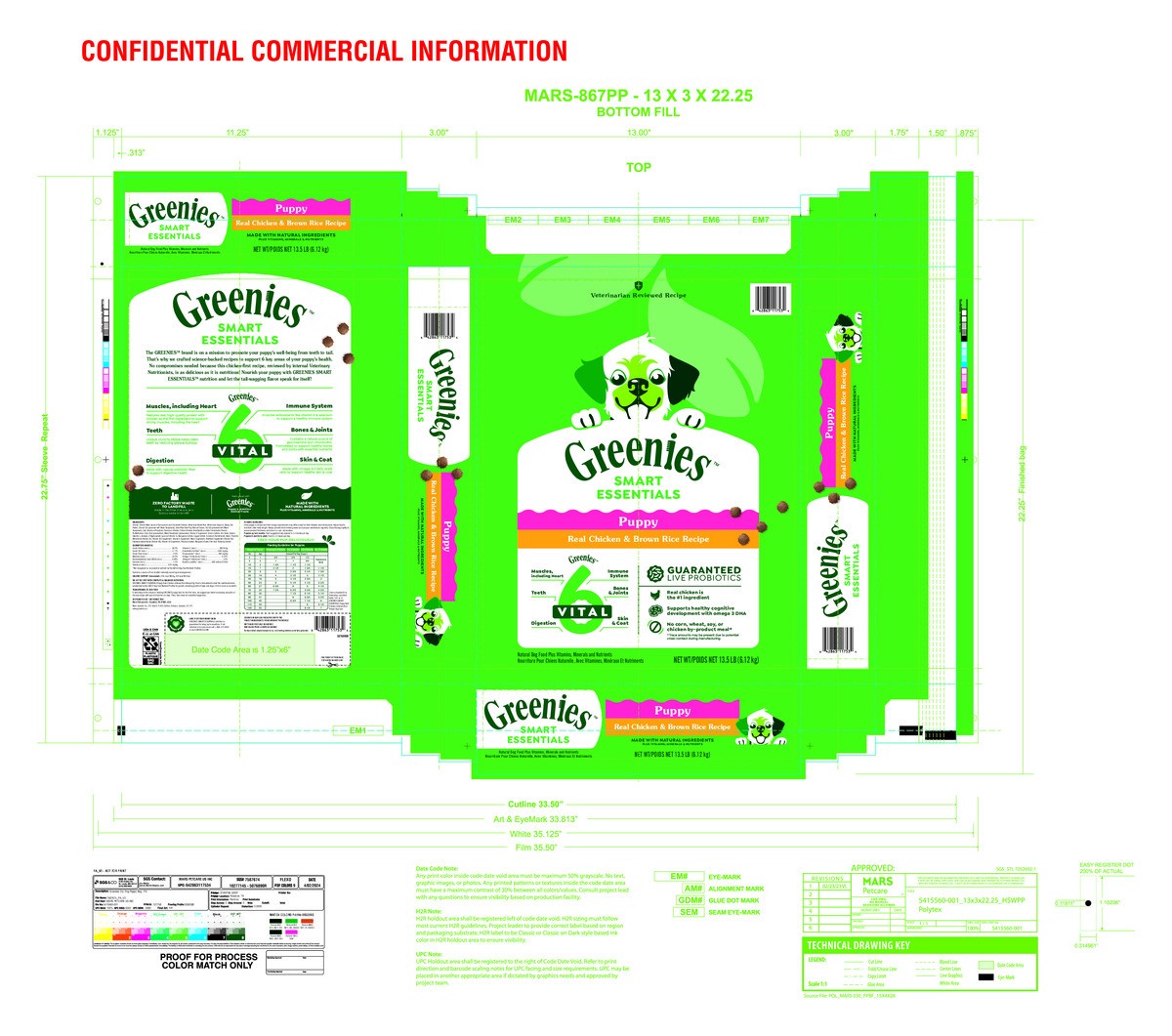 slide 10 of 16, Greenies Smart Essentials Puppy High Protein Dry Dog Food Real Chicken & Brown Rice Recipe, 13.5 lb. Bag, 13.50 lb