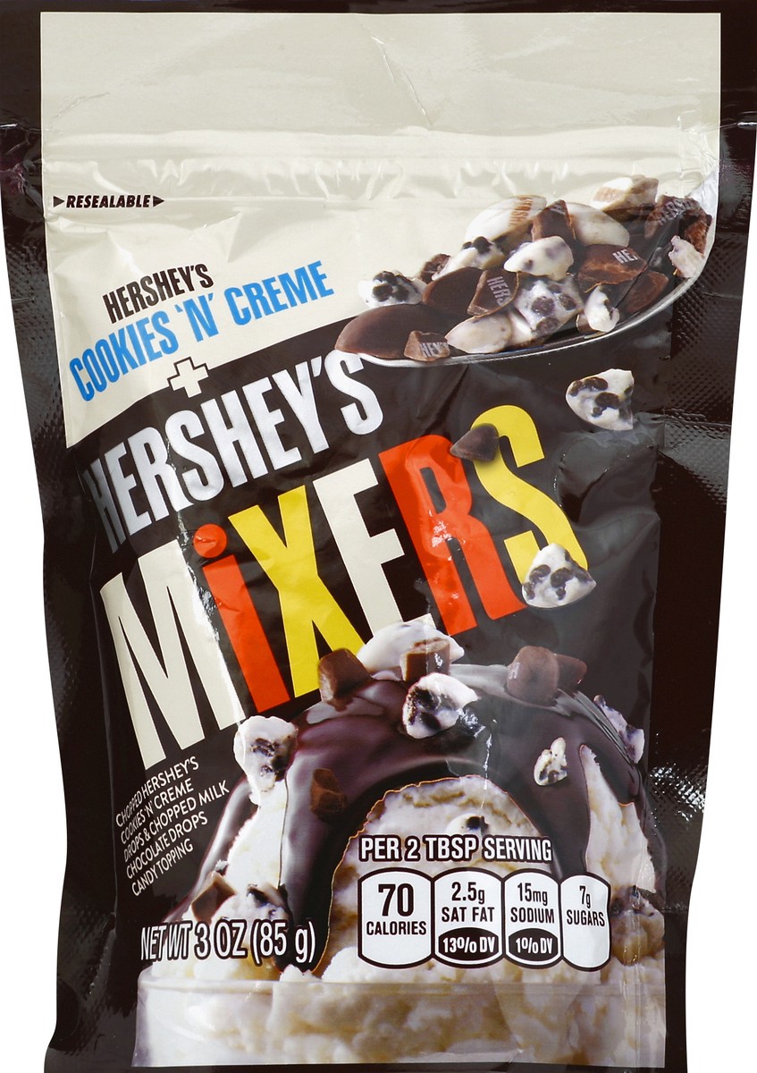 slide 2 of 2, Hershey's Candy Topping, Cookies 'N' Creme + Mixers, 3 oz